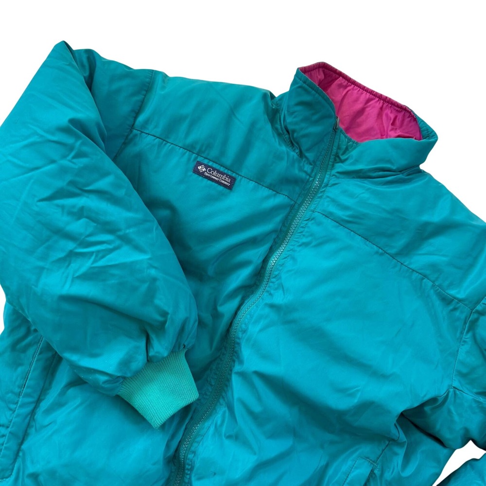 Vintage Columbia Reversible Duck Down Puffer Coat Retro